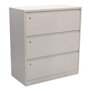 Steelcase Used 3 Drawer 30 Inch Lateral File, White