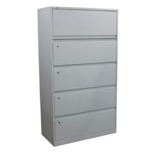 Steelcase Used 5 Drawer 36 Inch Lateral File, White