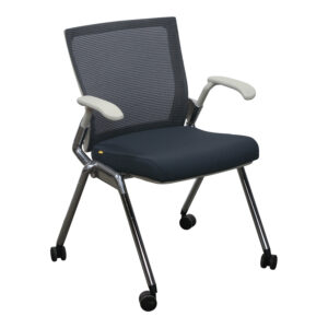 Cherryman iDesk 406W Used Mesh Back Mobile Nesting Chair, Gray