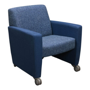 Haworth ToDo Two-Tone Used Mobile Lounge Chair, Blue Jay and Blue Night