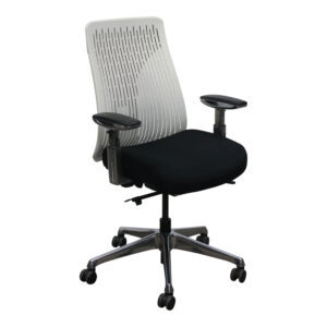 Office Master Truly Used Task Chair, Black and White
