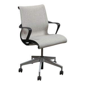 Herman Miller Setu Used Chair w Aluminum Base, Light Gray