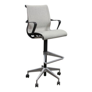 Herman Miller Setu Used Stool w Aluminum Base, Light Gray
