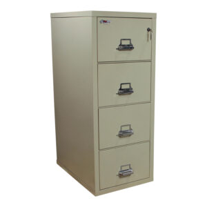 FireKing Turtle Used Legal 4 Drawer Vertical File Cabinet, Light Putty