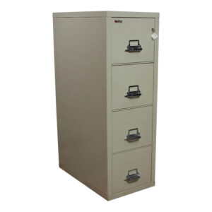 FireKing Used Letter 4 Drawer Vertical File Cabinet, Putty