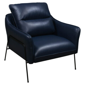 Haley by goSIT Modern PU Leather Accent Chair, Navy Blue