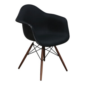 Herman Miller Eames Used Molded Fiberglass Armchair, Black Pattern