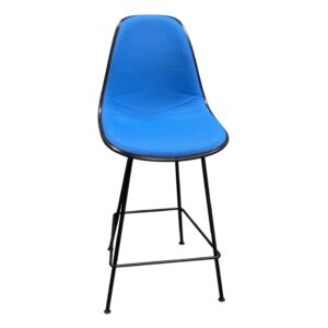 Herman Miller Eames Used Molded Plastic Stool, Blue and Black
