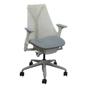Herman Miller Sayl Used White Back Task Chair, Light Gray