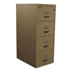 Quill Used 4 Drawer Legal Fire File, Tan