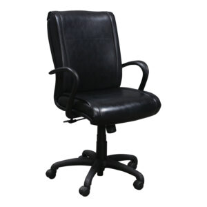 Encore Used PU Leather Conference Chair, Black