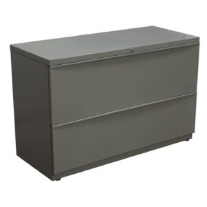 Teknion Used Two Drawer 42 Inch Lateral File, Light Gray