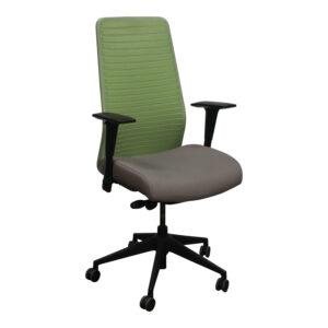 Highmark Used Green Mesh Back Task Chair, Taupe Seat