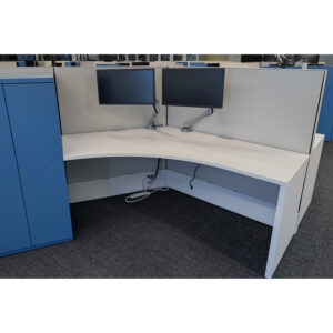 Haworth Premise Used Collaborative Pod of 6, Gray and Blue