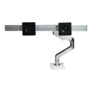 Humanscale Used Monitor Arm with Dual Mounts, White and Silver