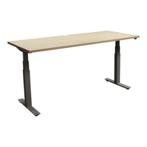 Allsteel Used 30x70 In Adjustable Height Table Desk, Light Oak