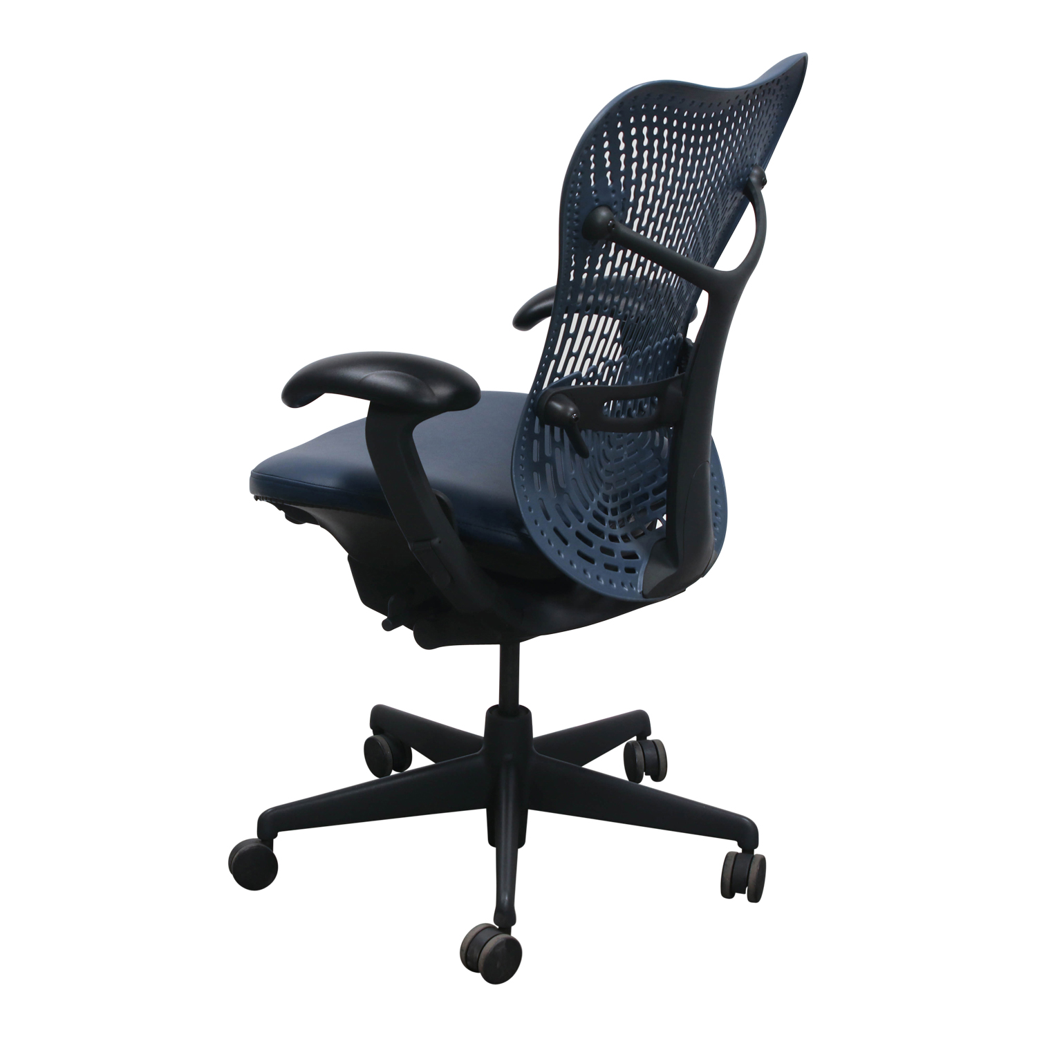 Herman Miller Mirra 1 Used Blue Fog Back Task Chair, Genuine Dark