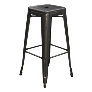 Tabouret Used 30 In Metal Stacking Chair, Polished Chrome