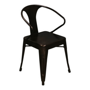 Tabouret Used Metal Stacking Chair, Bronze