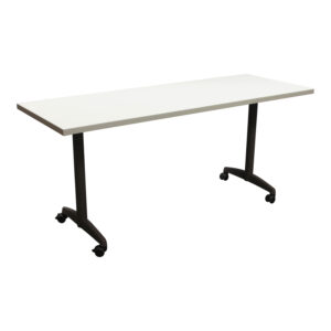 Used 24x66 In Mobile Laminate Training Table, White