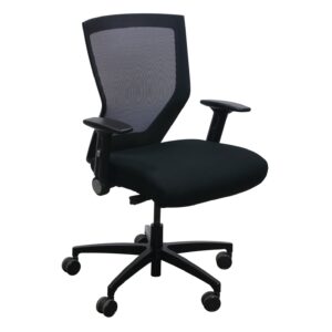 Via Run II Plus Used Mesh Back Task Chair w Flip Arms, Black