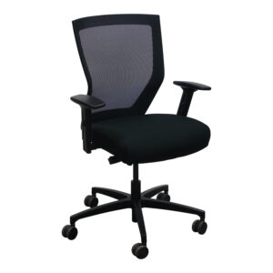 Via Run II Used Black Mesh Back Task Chair, Black