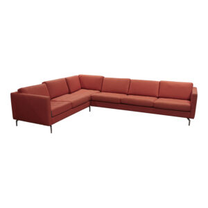 BO Concept Used Large L-Shaped Sofa, Orange