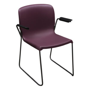 Fixtures Furniture Used Stack Chair, Purple Plum