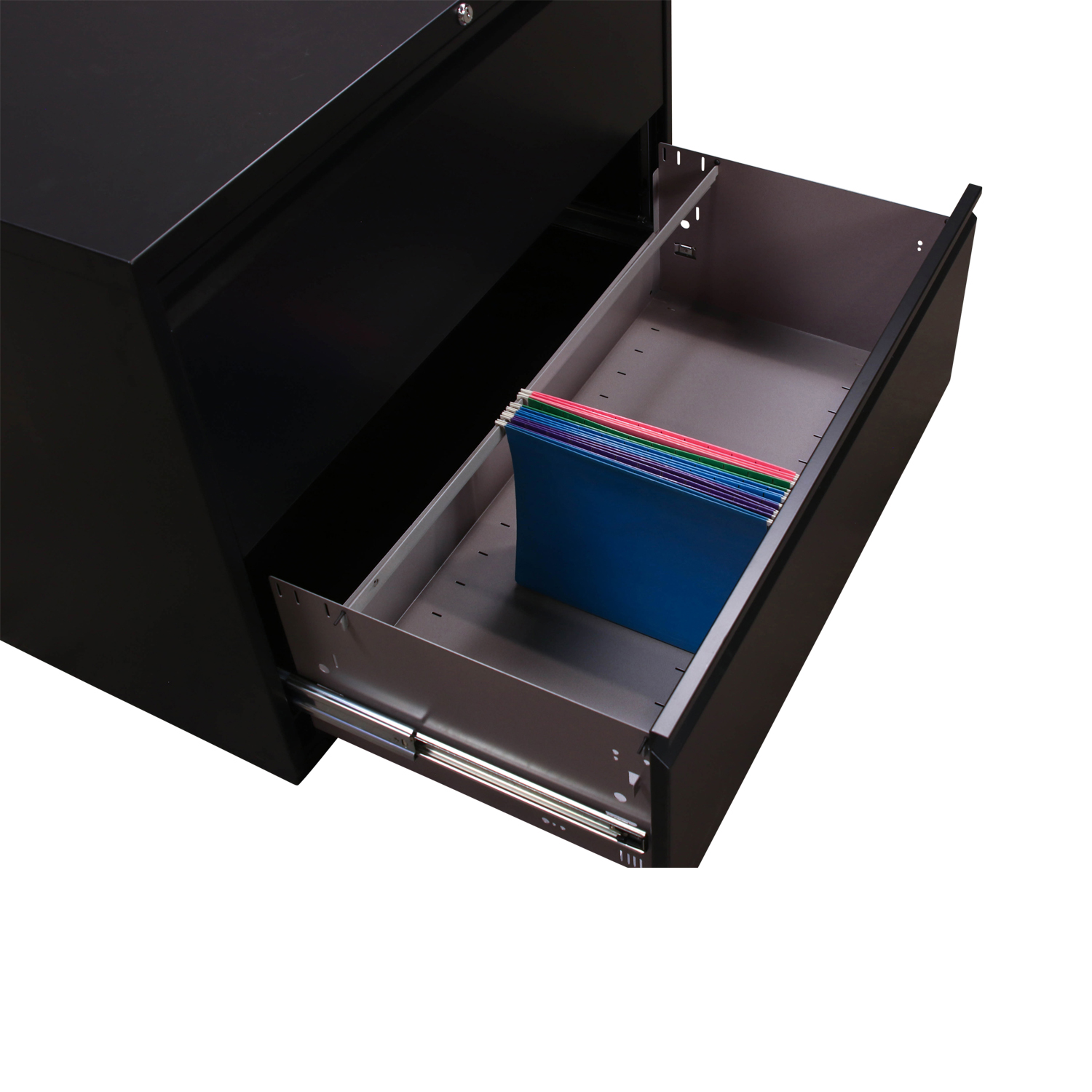 Global Used 36 Inch 2 Drawer Lateral File, Black - National Office
