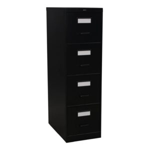 Global Used Letter Vertical 4 Drawer File, Black