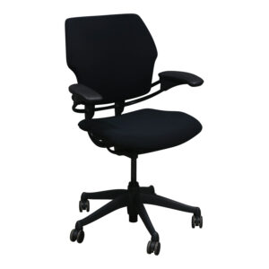 Humanscale Freedom Used Mid Back Task Chair, Smooth Black