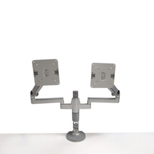 Humanscale M8.1 Used Heavy Duty Dual Monitor Arm, Silver