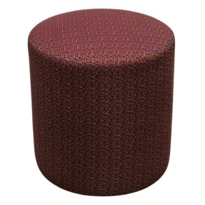 Loft + Manor Collaborative Used 17 In Round Ottoman, Rainbow