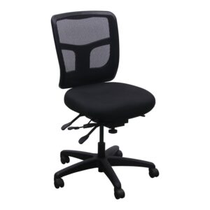 Office Master YS72 Used Mesh Mid Back Armless Task Chair, Black
