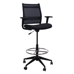 SitOnIt Wit Mid Back Used Mesh Task Chair Stool, Black