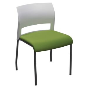 Steelcase Move Used Stack Chair, White and Green