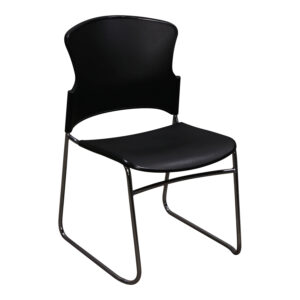 Used Stack Chair, Black