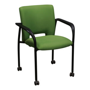 Via Seating Used Heavy Duty Mobile Stack Chair, Green