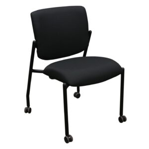 Via Seating Used Mobile Armless Stack Chair, Black
