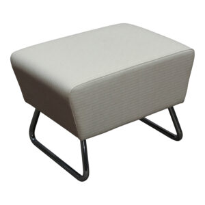 KI Highpoint Used Vinyl Ottoman, Cream Pattern