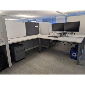 Steelcase Answer 6.5x7 Used Buddy Cubicle, Gray