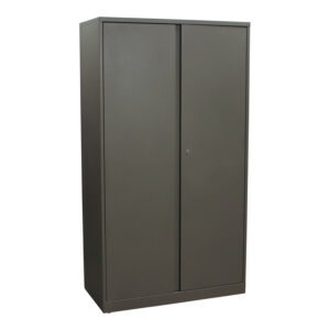 Steelcase Used Two Door Storage Cabinet 36x65 Inch, Mineral