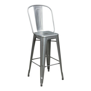 Tolix Used Metal Stool, Gray