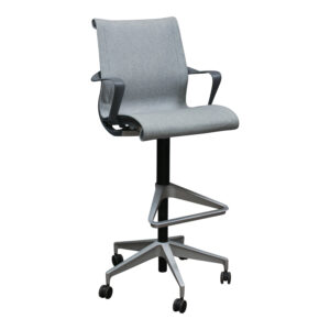 Herman Miller Setu Used Stool w Aluminum Base, Light Gray