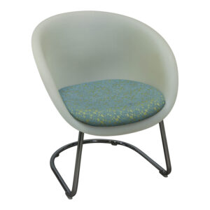 Keilhauer Olo Series Used Sled Based Side Chair, Green and Gold