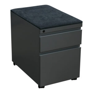 Knoll Used Box File Mobile Pedestal w Cushion, Gray