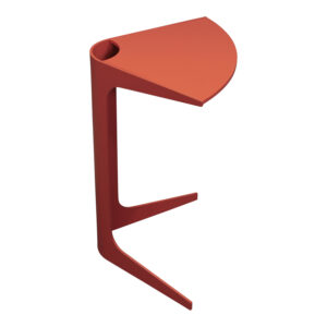 Peter Pepper Used Personal Table, Burnt Orange