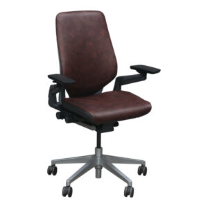 Steelcase Gesture Used Genuine Leather Task Chair, Brown