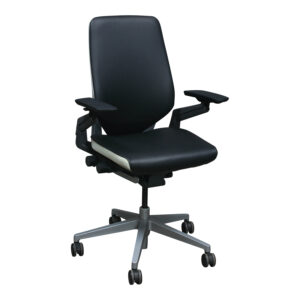 Steelcase Gesture Used Task Chair, Genuine Black Leather