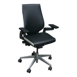 Steelcase Gesture Used Task Chair, Genuine Black Leather